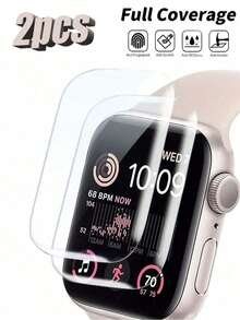 2pcs Compatible With Watch Series 10 46mm Full Coverage Screen Protector, Bubble-Free High Definition Protective Film - Clear - View 13