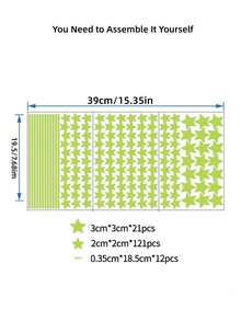 1 套星座夜光墙贴，适用于客厅、卧室、走廊墙壁装饰、儿童房墙贴、天花板夜光星星贴纸、家居墙壁装饰发光贴纸个性化贴纸 - 彩色 - 查看 7