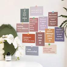30/60pcs Poster Wall Stickers, Postcards, Maintain Love English Poster Cards, Wall Decor Cards, Photo Frames, Canvas Decoration For Classroom, Dormitory, Atmosphere Stickers - Multicolor - View 11