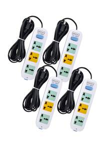 Enchufe Multicontacto Regleta Cargador Multicontactos Con 4 Salidas - 3 enchufes - 4 piezas - Ver 10