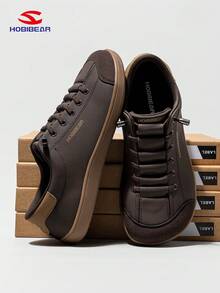 HOBIBEAR Wide Toe Box Minimalist Barefoot Shoes, Single Strap Design, Unisex, Simplistic & Breathable, Comfortable Trail Running Shoes, PU Leather Upper - Dark Brown - View 3