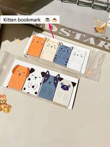 Cartoon Animal Magnetic Bookmarks, Creative Comic Magnetic Bookmarks, Exquisite Cute Student Stationery Gifts, Book Decoration Clips, Reading Marker Index Textbook Page Clips, Back To School Season Essentials Bookish Things Book Accessories Acotar Graduation Gifts Teacher Bookish Things - Multicolor - View 13