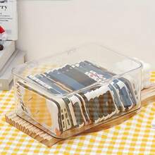 1个带翻盖的桌面收纳盒 - 手机壳收纳盒，防尘抽屉式收纳盒，适用于茶具、珠宝、厨房用具、化妆品、学习用品、手镯展示盒 - 防尘抗氧化设计