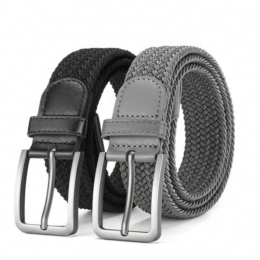 Cinturón elástico a para hombre, cinturón trenzado con personalidad, cinturónáctico a para hombre, cinturón multifuncional para aventura al aire libre C4OB - Caqui - Ver 1