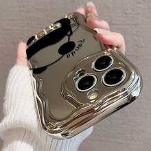 かわいいパンダデザイン 電鍍防摔スマホケース for  17 Pro Max/16 Pro/15 Plus/14/13/12/11 ショックアブソーバー機能搭載 高級感ある電鍍加工 落下防止 スマホを守るファッションアクセサリー 携帯保護カバー - シルバー - チェックする 7