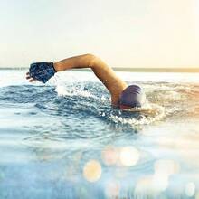 Guantes Natacin Palmeados Webbed Swim Gloves para Entrenamiento Acutico Proteccin Manos Antideslizantes Cmodos Azul Marino Talla - Colores surtidos - Ver 9