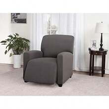 Stretch Jersey Sillón Reclinable Slipcover, Grande, sólido,(Large Recliner Gris) - Multicolor - Ver 1