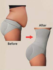 From Local Plus Size High-Waist StableAir Belly Control Panty With Balanced Midsection Flattening, Enhanced Hip-Line Form And Anti-Curl Secure Edges - 灰色 - 查看 2