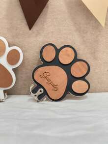 Custom Dog Paw Leash & Coat Hook: Wooden Entryway Organizer,Personalized Paw Print Leash Holder: Custom Dog Collar Organizer - Multicolor - View 6