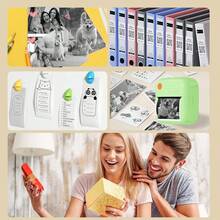 Portable Thermal Printer With Single Roll Thermal Paper - - Mini Mobile Receipt Printer, Ink-Free Sticker & Pocket Printer For Smartphones, For Photos, Diaries, Notes, Memos, DIY Printing, Etc(Compatible With Smartphones) - Màu xanh nhạt - Xem 8