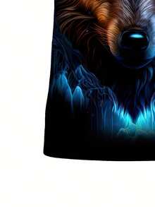 3D Wolf Graphic Print Men's Casual Short Sleeve T-Shirt - Breathable Polyester Knit Fabric, Round Neck, Unisex Adult Fashion Top For Daily And Leisure Occasions - Màu sắc hỗn hợp - Xem 5