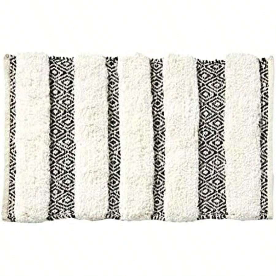SKL Home by Saturday Knight Ltd. Geo Toalla de baño, 27 x 50 Pulgadas, Pizarra(Alfombra de baño) - Multicolor - Ver 1