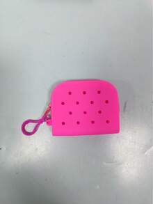 纯色软吊坠小硅胶钱包 硅胶穿孔袋 女士可手洗卡包 拉链封口 女士钱包 迷你钱包 钱包 小钱包 钱包钥匙扣零钱包 女士钱包 - 彩色 - 查看 9