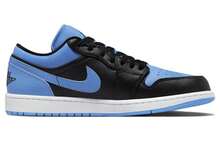 Air Jordan 1 Low 'University Blue' Black White Sneakers Men 553558-041 - Multicolor - View 2