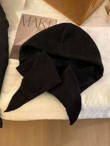 1pc Women's Fashionable Solid Color Knit Hat, Comfortable And Warm For Outdoor, Daily, Travel And Matching