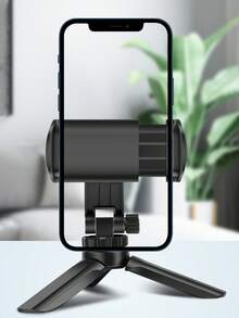 Metal Stand For Phones, Adjustable And Universal Durable Metal Stand For Mobile Phones (Suitable For Live Streaming, Online Classes, Vlogs Scenarios) Compatible With IPhone, Android Phone, Gift For Birthday, Family, Friends Gifts Birthday Phone Holder Phone Stand Phone Accessories Strong Load-Bearing - Black - View 10