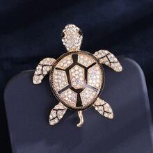European And American Fashionable Cute Little Turtle Brooch, Elegant And Versatile Full-Diamond Animal Pin, Women's Clothing Accessories - Nhiều màu - Xem 2