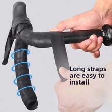 15m Long Plush Fabric Tape, Easy To Wrap, Anti-Noise & Shock Absorbing For Automotive, Bonsai, Cycling, Fitness Equipment - Black - View 3