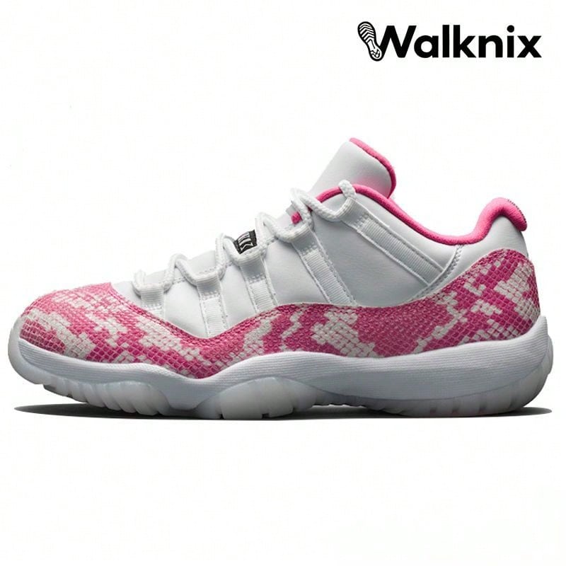 Air Jordan 11 Retro Low 'Pink Snakeskin' White Black-Pink Sneakers Women AH7860-106 - 彩色 - 查看 1