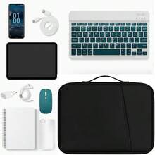 1pc Portable Watch Band Storage Box, Travel Organizer Bag For Storing Watch Bands, Jewelry, USB Cables, Chargers, Elastic Loops, Mesh Pockets - 13-inch - View 2