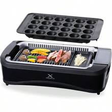 一人暮らし 二人暮らし 「素早く、美味しく焼ける」 ホットプレート 3枚 (焼肉/たこ焼き/平面) 煙約65%カット 温度調節80~230度 プレート着脱可能 YHP-TX130(B) - 4)吸煙機能搭載[たこ焼きプレート付き] - チェックする 7