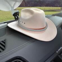 Cowboy Hat Mounts Soportes para Sombreros Universal Cowboy Hat Holder Rack para Vehículo de Coche Camión SUV Coche Mantenga Hat Shape Hat Holder Soportes para el Asiento - como en la foto - Ver 3
