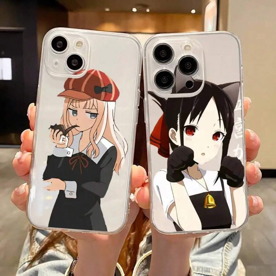 1 Piece Kaguya Sama Love Is War Phone Case Compatible With  17 16 15 14 13 12 11 Pro Max Air Soft Case Transparent Silicone Soft Case, Case Compatible With  17 Pro Max Case,  17 Pro Case,  17 Case,  16 Pro Max Case - Z3 - View 1