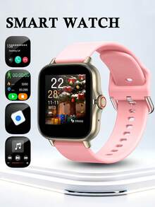 1块1.44英寸运动智能手表，男女通用，硅胶表带，来电和短信通知，多种运动模式，圣诞礼物 - 彩色 - 查看 5