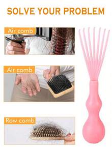 Hair brushes-EU 卷发造型梳套装，适用于卷发，蓬松提拉造型梳，干湿两用，卷发梳，可分束造型，减少毛躁和断裂，打造柔顺、亮泽、有弹性的卷发，尤其适合波浪卷和螺旋卷，也是一款方便的解结头发工具。 - 彩色 - 查看 17