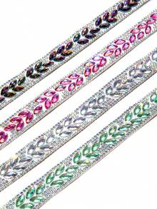 Self-Adhesive Crystal Sequin Tape - Glass Rhinestone Strips, For DIY Clothing, Hats, Bags And Craft Decorations, Shiny Crystal Sticker Rolls, Clothing Decoration Rhinestone Trim