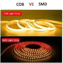 220V LED Light Strip, High Brightness COB LED Light Bar, Waterproof Flexible Light Strip With Switch, Suitable For Indoor And Outdoor Garden Lighting - White Light - View 4