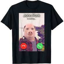 John Pork T-Shirt Is Calling - Black - View 10