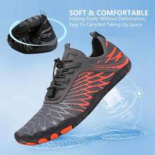 2025 New Barefoot Hiking Shoes For Women & Men, Non-Slip Wide Toe Running Footwear With Copper Grounding Insoles & Rivets, Breathable Comfortable Unisex Outdoor Sneakers - 橘色 - 查看 3