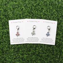 1pc/3pcs Fashionable And Creative Four-Leaf Clover Lucky Keychain Party Small Gift With Simple And Elegant Hug Card, Cute Key Chain Ring Bag Backpack Pendant Car Key Pendant St. Patrick's Day Friend Souvenir Gift, Ideal Charm Gift, Friendship Gift, Birthday Gift, Companion Gift, Holiday Party Gift. Give Yourself And Others A Lucky Four-Leaf Clover Gift - Multicolor - View 10