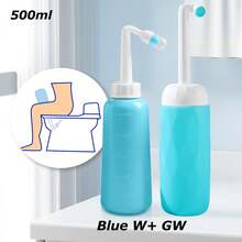 1个便携式旅行坐浴盆，350毫升/500毫升手持式坐浴盆，用于女性私处清洁，浴室配件，浴室工具 - 藍色 - 查看 16