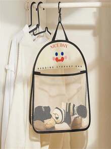 2 piezas/1 pieza Bolsa de malla colgante, bolsa de almacenamiento de lavandería transpirable y lavable de poliéster, bolsa de clasificación de ropa interior y calcetines montada en la pared, organizador de dormitorio, organizador, almacenamiento doméstico, se puede usar para guardar ropa blanca de mujer, pantalones negros de mujer