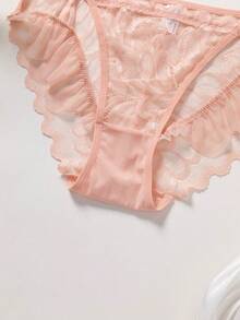 3pcs Lace Trim Hollow Sexy Panties For Women, Romantic Intimate Apparel - Multicolor - View 4