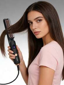 CRASTS Electric Hair Straightening Brush, Hair Styling Tool, Home Use Curling & Straightening Hair Brush