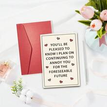 1 tấm thiệp ngày lễ tình nhân vui nhộn dành cho vợ chồng, thiệp kỷ niệm hài hước dành cho bạn trai bạn gái, quà tặng ngày lễ tình nhân hài hước dành cho anh ấy cô ấy - Nhiều màu - Xem 4