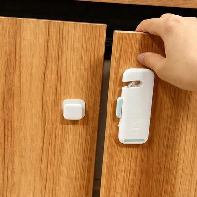 3M 1/2/3/4个装婴儿橱柜锁 儿童安全冰箱锁，带粘性垫的儿童冰箱锁，儿童安全门锁，房车冰箱锁，烤箱锁 儿童安全锁