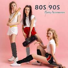 Long Leg Warmers Women 24 Inch Over Knee Knit Ribbed Leg Warmer Stirrup Yoga 80s Party Dance Ballet Supply - 均碼 + 黑色,灰色,深灰色 + 3 - 查看 3