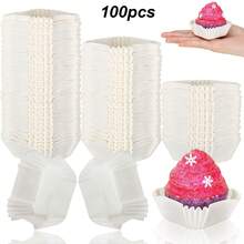 100/200pcs Disposable Baking Cups, Non-Stick Parchment Paper Cupcake Liners, Perfect For Mini Cakes, Breads, Pastries And Holiday Snacks Like Christmas, Halloween, Thanksgiving, Easter - Multicolor - View 15