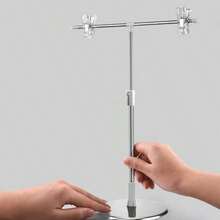 摄影背景架 可调节T型背景框架支撑系统 带夹子，适用于视频工作室 - 本色 - 查看 5