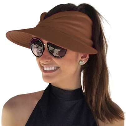 Viseira Turbante Feminina Praia Dupla Face Uv50 Esporte Verão Corrida Com Proteção Solar