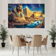 2D flache 1 Stück alte ägyptische Fotografie Kulisse - faltbar, strapazierfähiger Polyesterstoff mit lebendigen Pyramiden, Sphinxen und Sternenhimmel Design - leicht und maschinenwaschbar/handwaschbar, ideal für Partydekorationen, Eventfotografie, thematische Feiern und Sternenhimmel-Kulissen. Faltbares Design. - 1 STÜCK - Übersicht 9