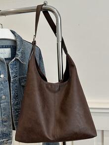 Fashionable Large Capacity Shoulder Bag For Women, Design Tote Bag - Coffee - View 3