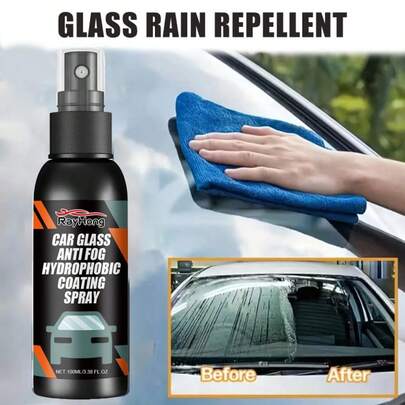 Spray Para Parabrisas De Coche, Limpieza De Espejos Retrovisores, Eliminación De Manchas, Repelente De Agua, Agente Antivaho, Recubrimiento Antilluvia Para Cristales De Coche, Líquido Hidrofóbico Para Parabrisas Y Cristales De Automóvil, Regalo Para Coche