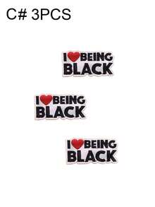 1 Set Of 3/7pcs Black-Red I Love Me, I Love You English Letter Embroidery Patch Cute Cartoon Fashion Polyester Badge Applique DIY Clothing Iron On Patches Sew Accessory Cloth Stickers Suitable For Backpacks, Jeans, Jackets, T-Shirts, Hats, Dresses, Etc - Multicolor - View 10