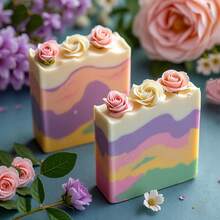 Artistic Silicone Soap Mold Set With Wooden Box & Floral Flower Embossing Mat, Flexible Rectangle, Sea Shell & Starfish Silicone Mold DIY Crafting For Soap And Resin, 42oz Capacity - Multicolor - View 10