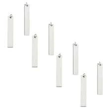 MAGICALCUTDIE 1box 201 Stainless Steel Pendants Manual Polishing Rectangle Stamping Blank Tag Mixed Color 40x7x1.5mm Hole: 3mm 6pcs/Box - Nhiều màu - Xem 1